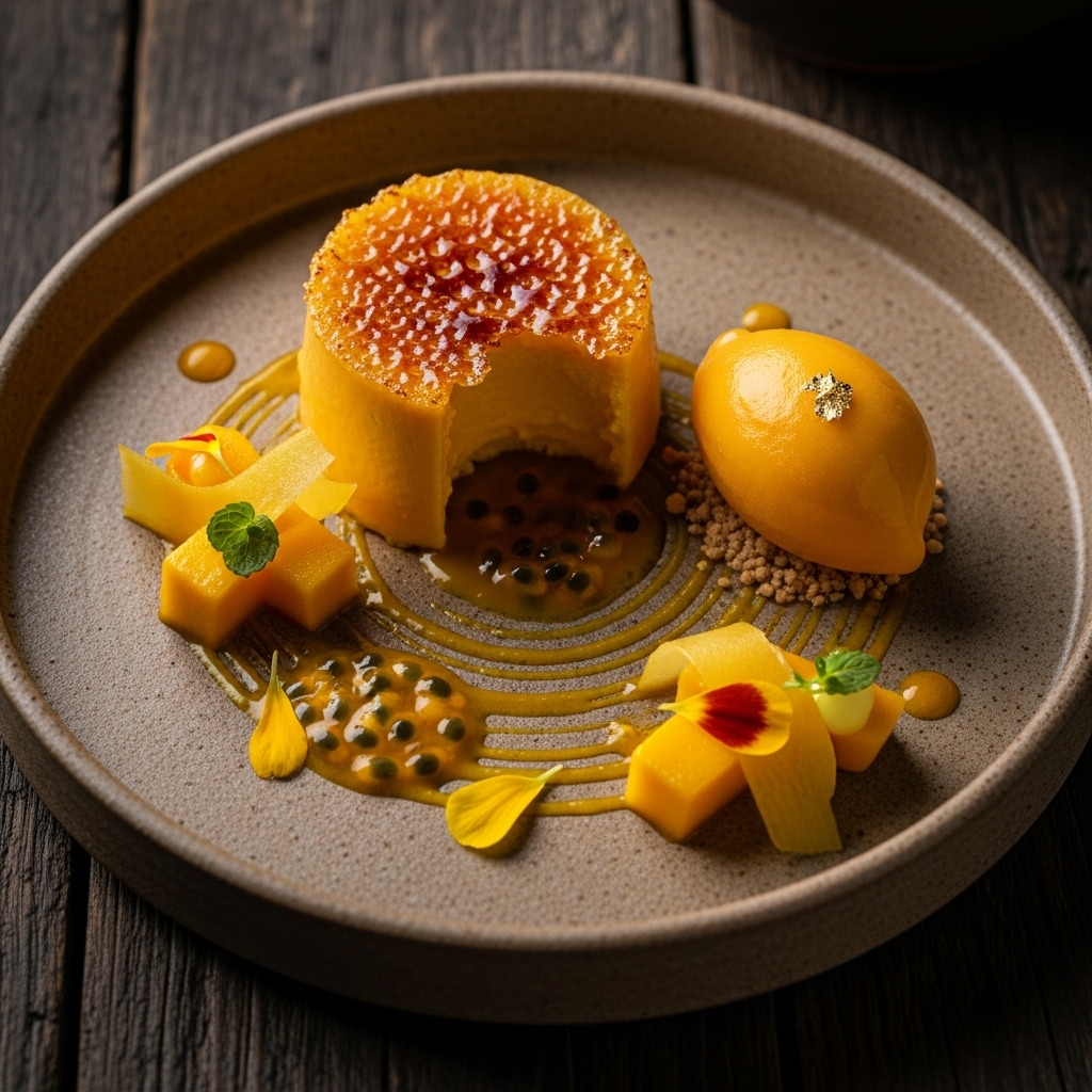 Enchanted Mango Mousse Creme Brûlée